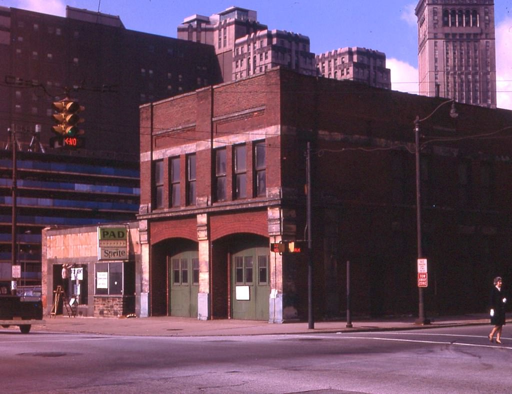 4th and huron firehouse, 1967.