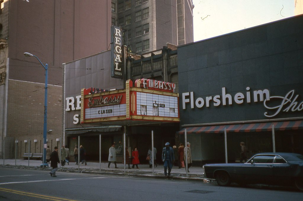 Embassy theatre in Cleveland, Ohio, 1978.