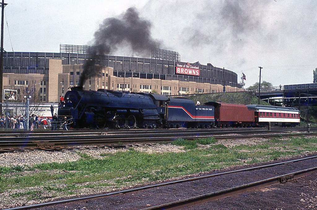 Freedom train in Cleveland, Ohio, 1975.
