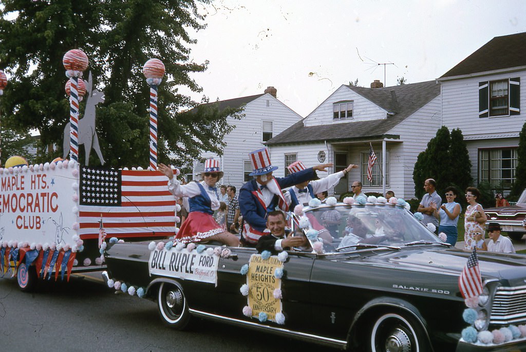 Maple Heights mayor at the July 4th parade, 1965.