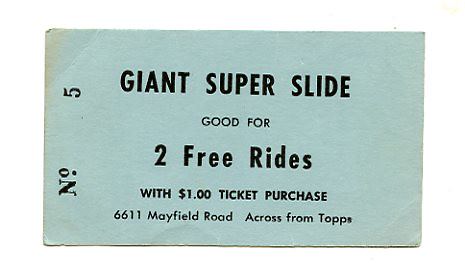 Mayfield Heights slide ticket.