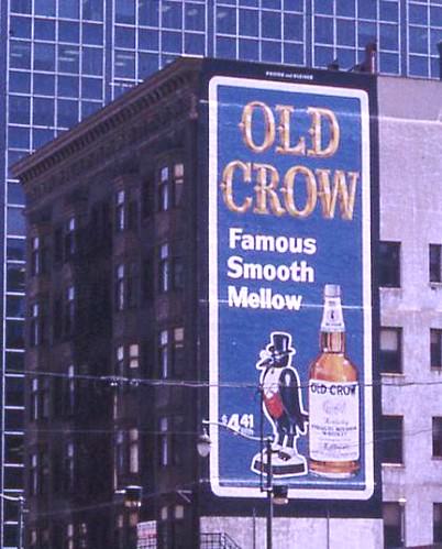 Old Crow sign in Cleveland, Ohio, 1967.
