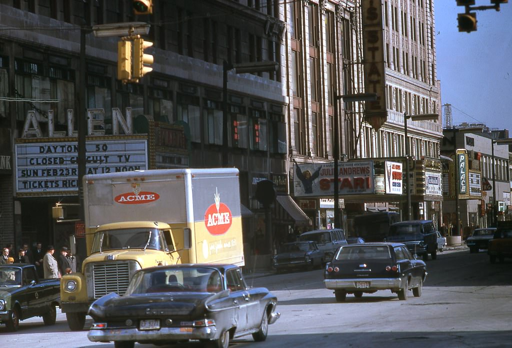 Playhouse square in Cleveland, Ohio, 1969.