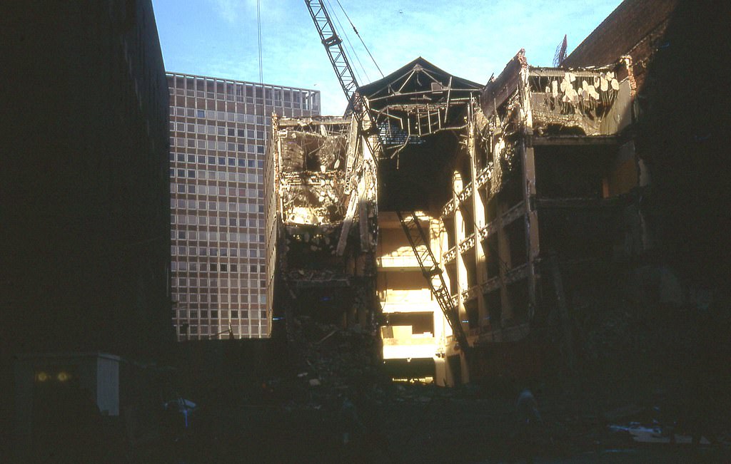 Sterling Linder being razed, 1968.