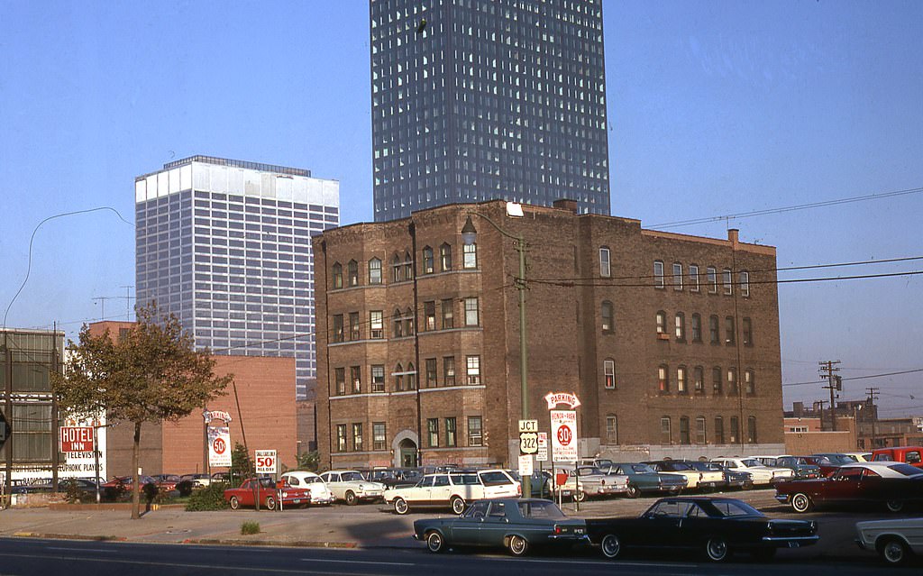 The Hotel Inn at Superior and E. 14th in Cleveland, Ohio, 1967.