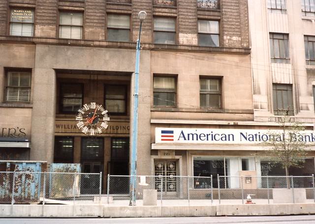 Williamson building and American National Bank, 1982.
