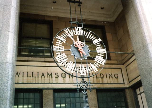 Williamson building clock, 1982.