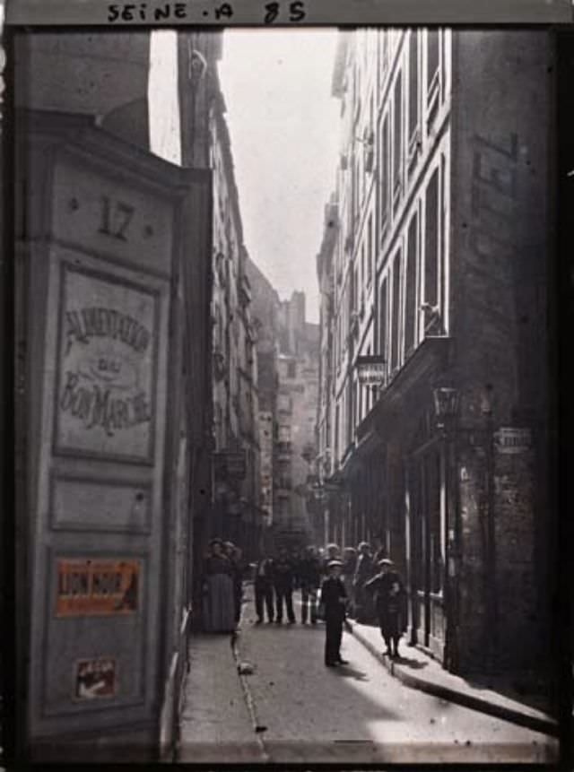 Huchette street and rue Xavier Privas by Stéphane Passet