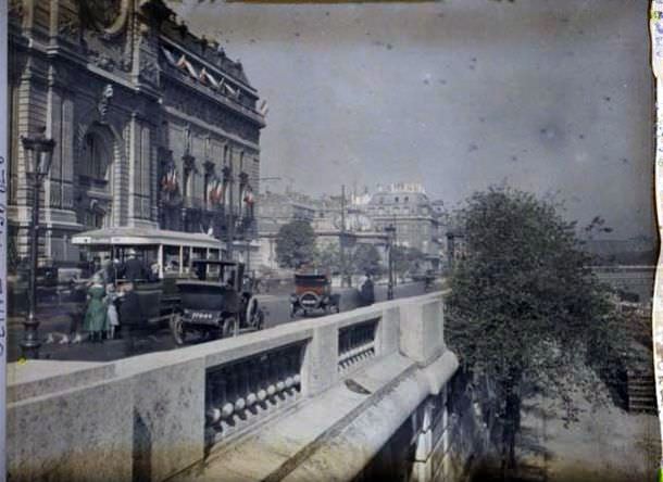 The Quai d'Orsay at the Gare d'Orsay by Leon Auguste