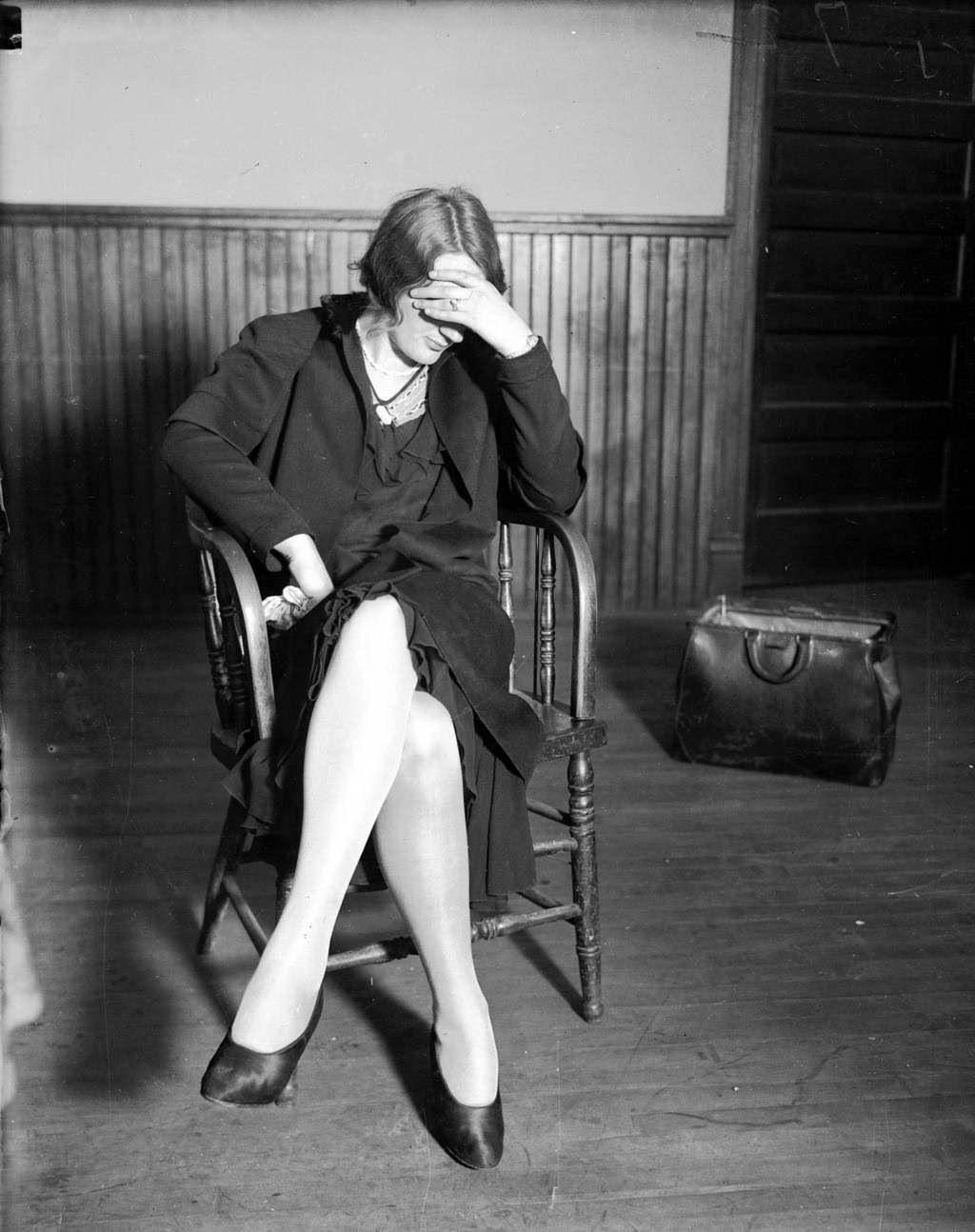 Mrs. Edna Roma, wife of Joseph Roma, owner of the Roma Inn at 2439 W. 95th Street was arrested when Gresham police recovered $30,000 worth of the liquor taken by gangsters from the government warehouse at 5210 S. Wabash Avenue, circa July 1, 1930.