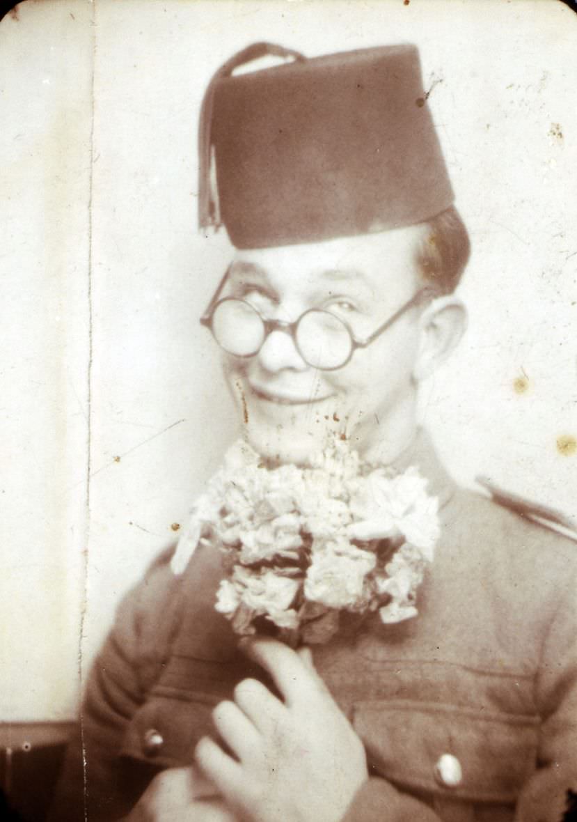 Laughter in the Shadow of War: The Funny Photobooth Portraits of WWII Soldiers on Leave in Cairo, 1942