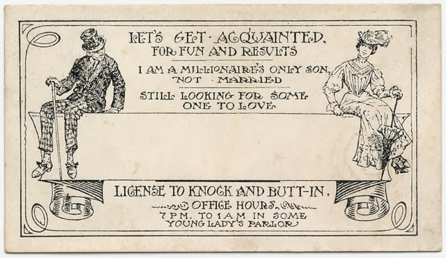 The Art of Breaking the Ice in the 19th Century: A Deep Dive into Humorous Acquaintance Cards