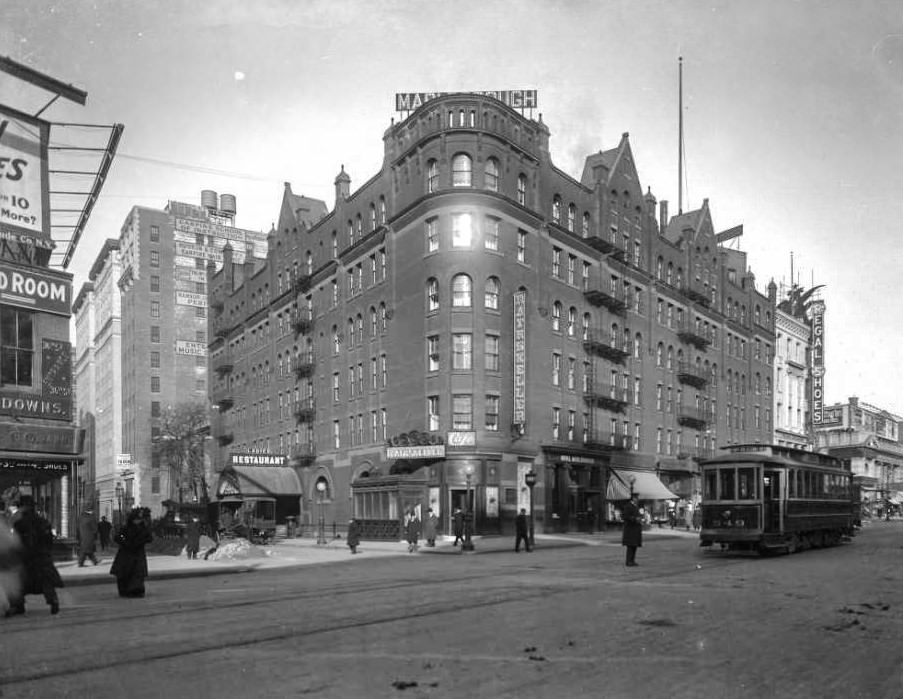 Hotel Marlborough, Broadway between 36th and 37th streets, 1910.