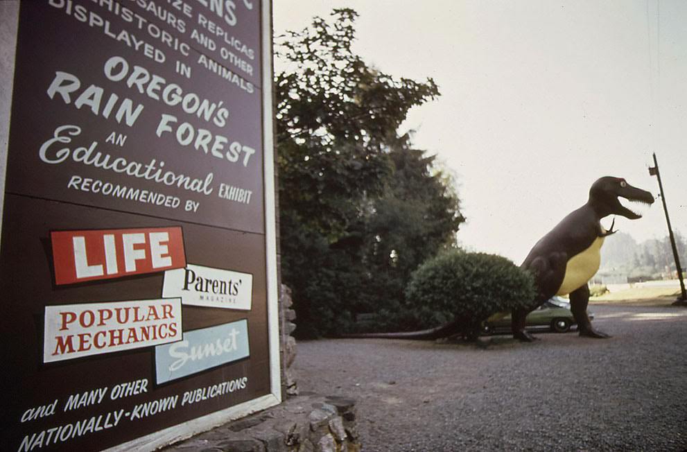 "Oregon's Rain Forest" park, Coos Bay, Oregon, 1972.