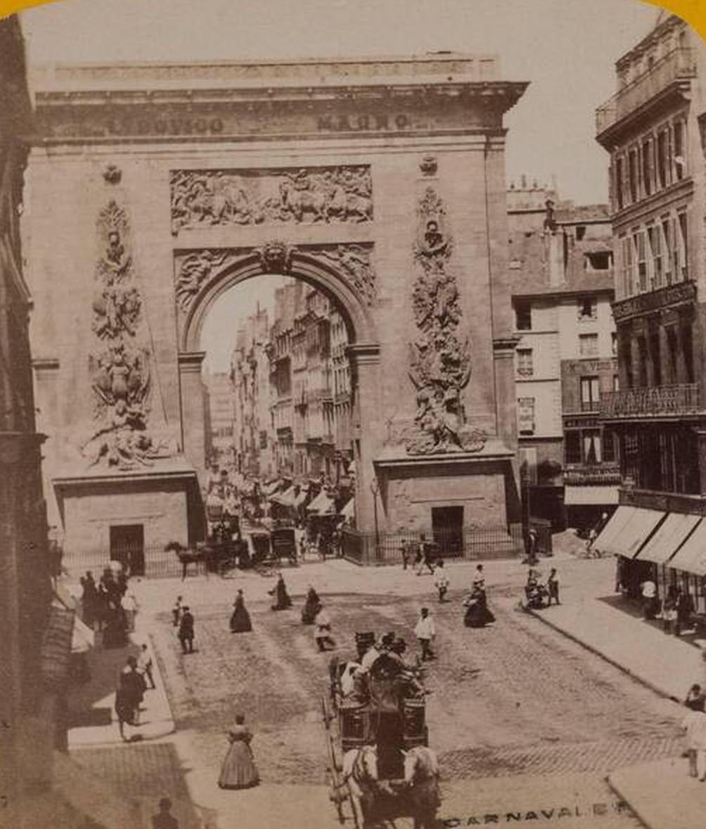 Street and Porte Saint-Denis to the rue du Faubourg, 10th arrondissement, Paris, 1863.