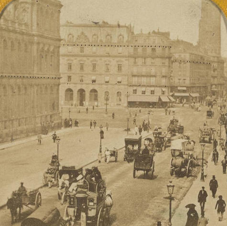 Rue de Rivoli, Paris, 1860s.