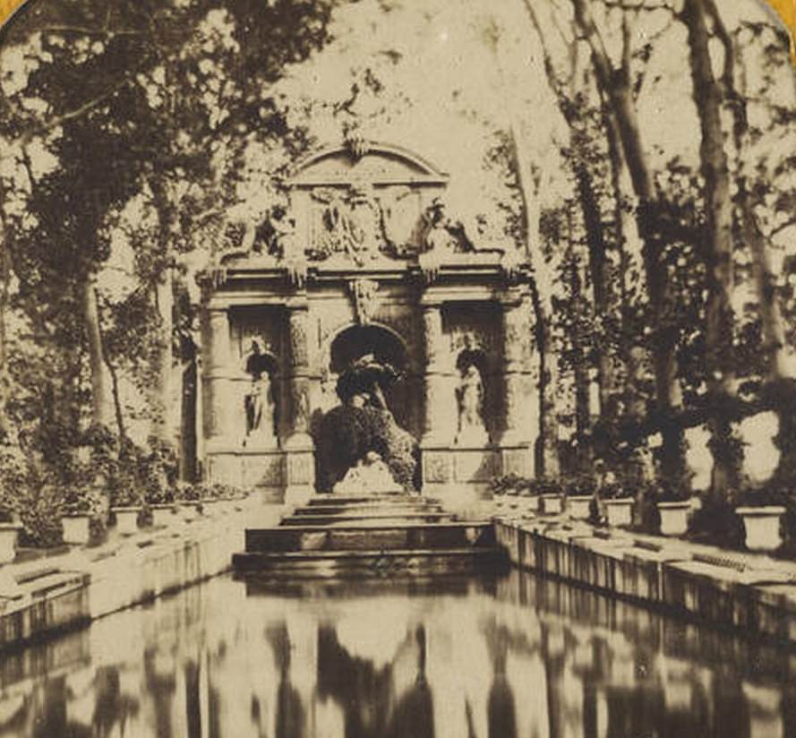 Fontaine de Medicis, Paris, 1860s.