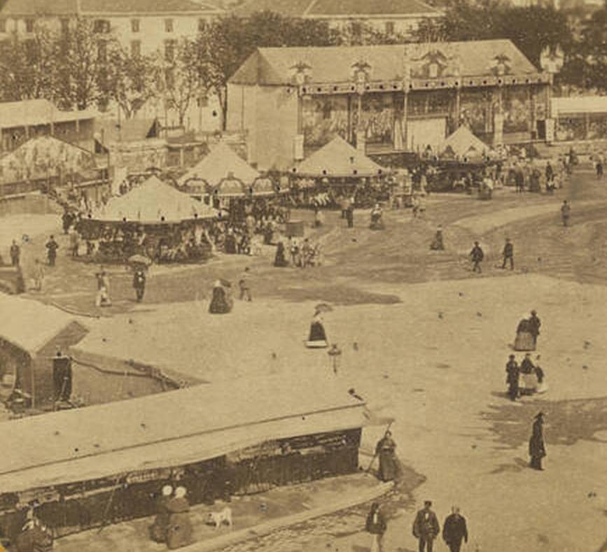 Vue Instantanee de Paris, Foire au pain d'epices, Place du Trone, 1860s.