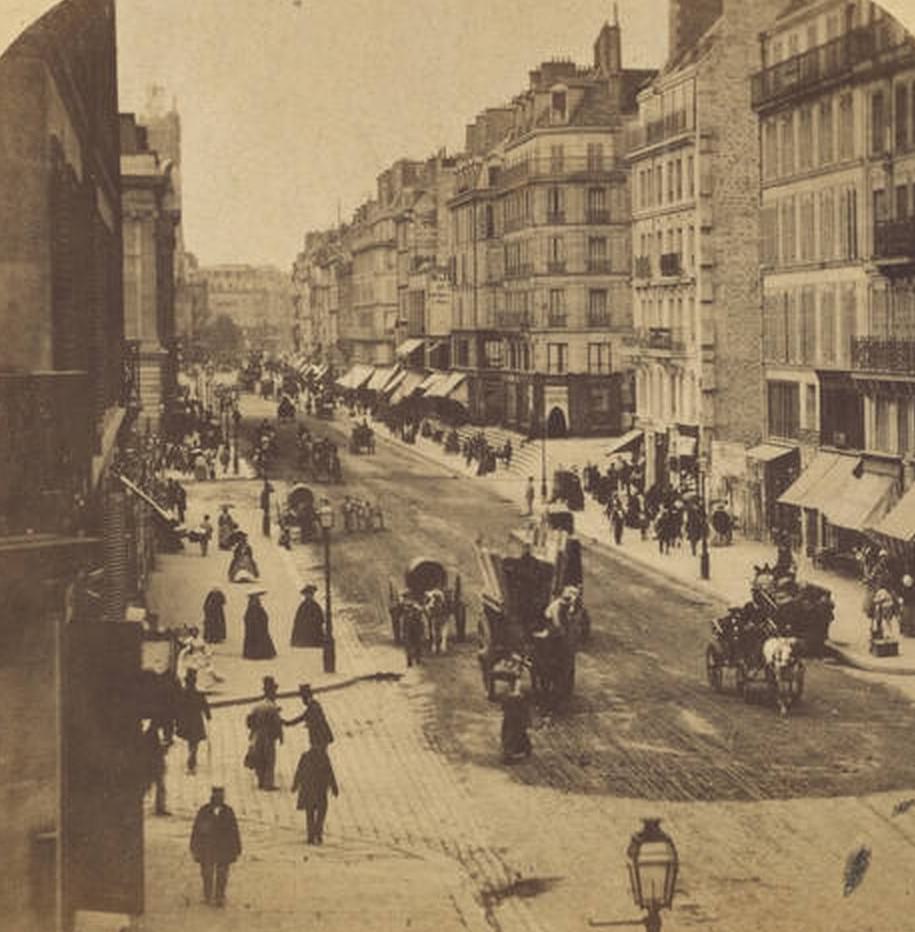 Rue de Rivoli, Paris, 1860s.