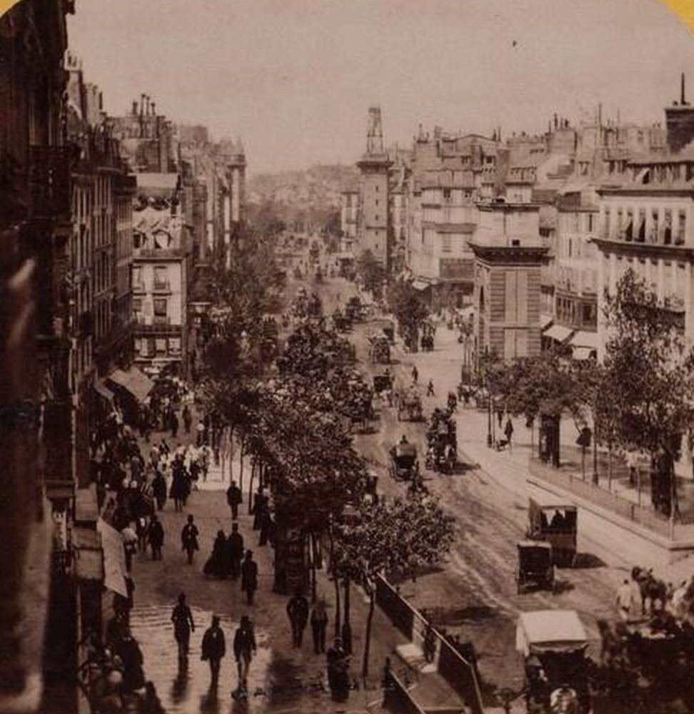 Boulevard Saint-Martin to the Porte Saint-Martin and Saint-Denis, 10th arrondissement, Paris, 1860s