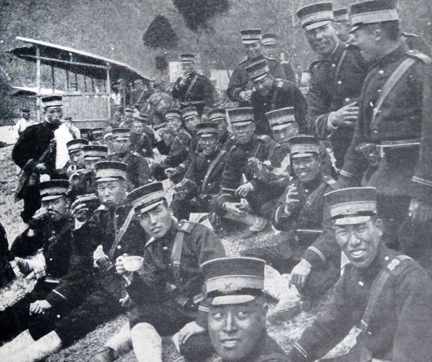 Japanese soldiers during the Russo-Japanese War, 1904.