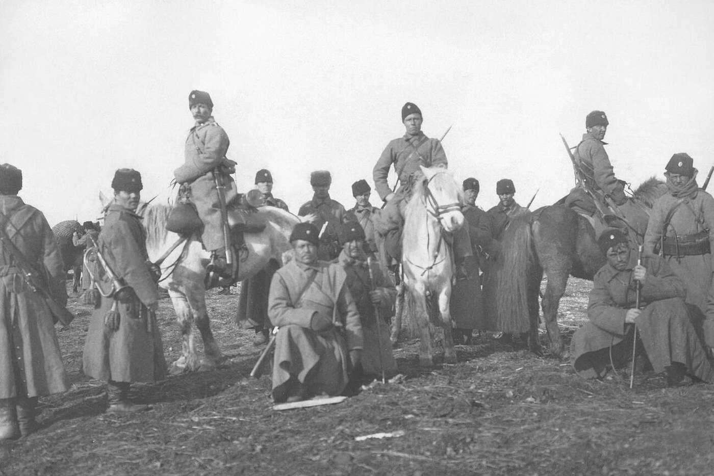 Russian soldiers in the Russo-Japanese War, 1904.