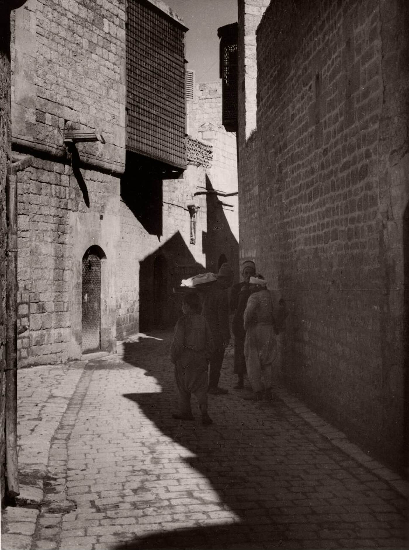Scene at a street in Aleppo, Syria, 1943.