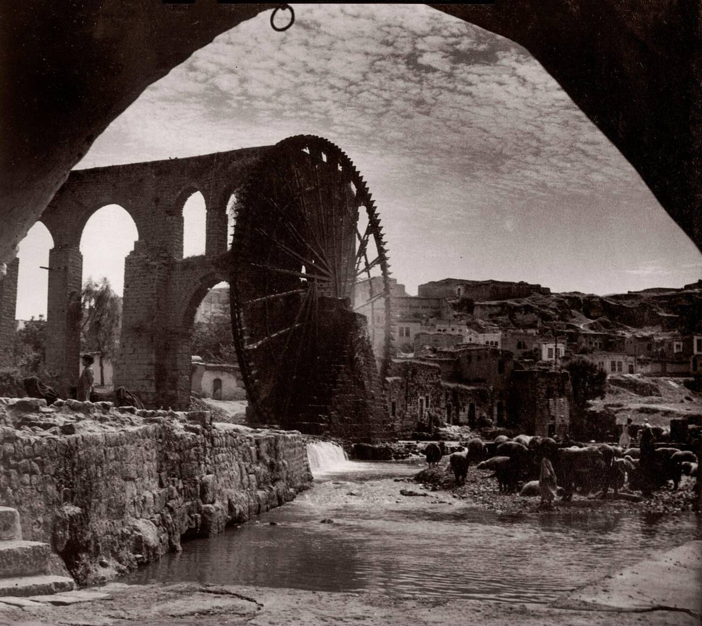 Hama on the river Orontes, Syria, 1943.
