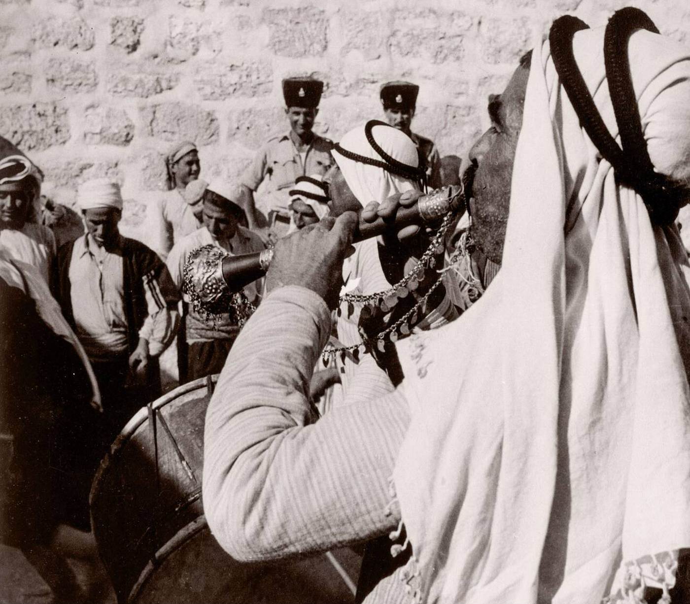 Celebrating the festival of Eid at Bobline, Syria, 1943.
