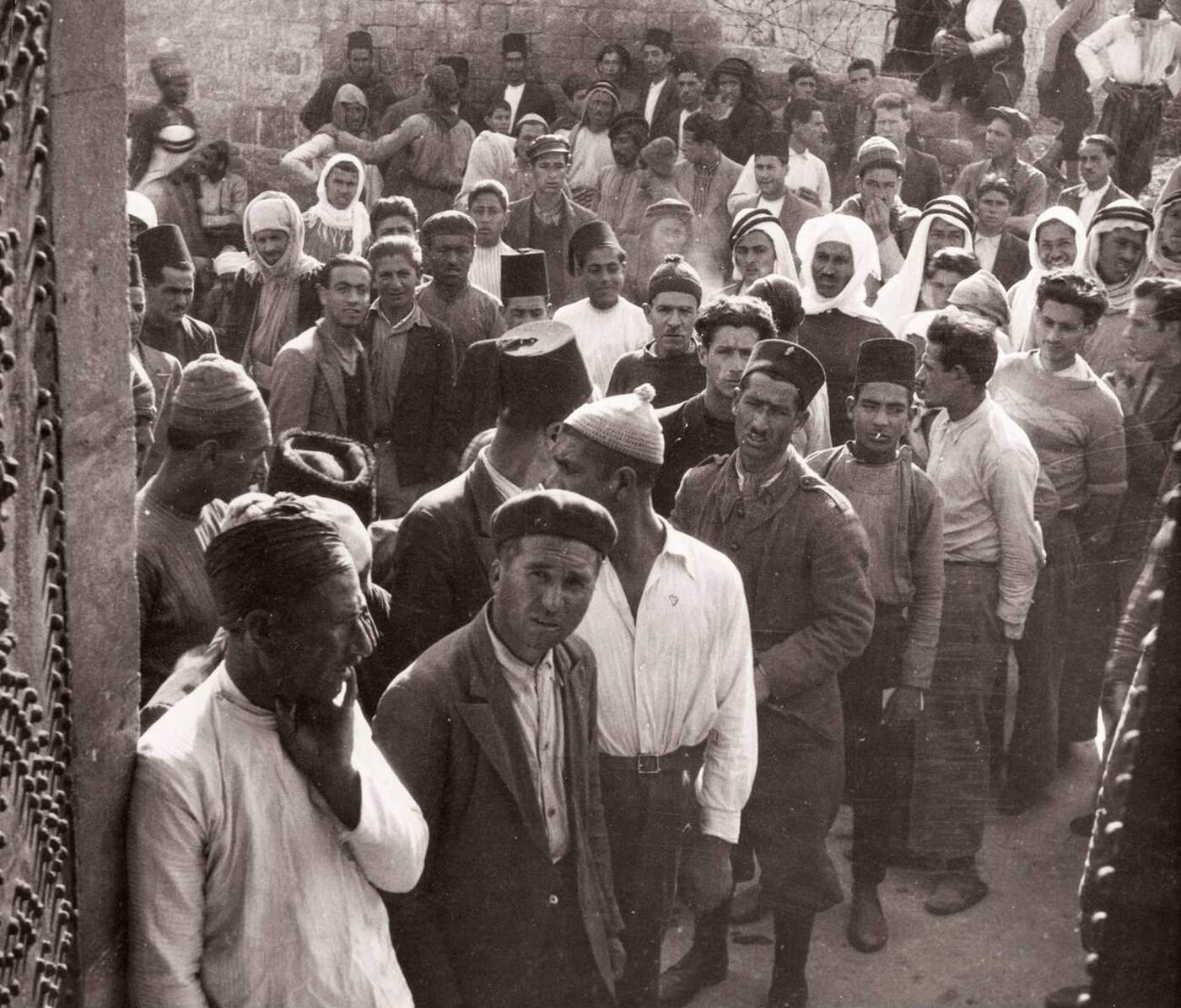 British army recruits, mostly Kurdish, in Aleppo, Syria, 1943.