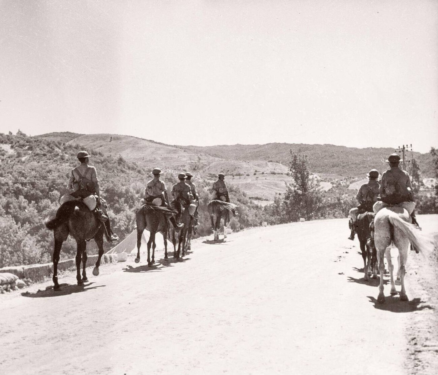 Trans-Jordanian Frontier Force TJFF army regiment, Syria, 1943.