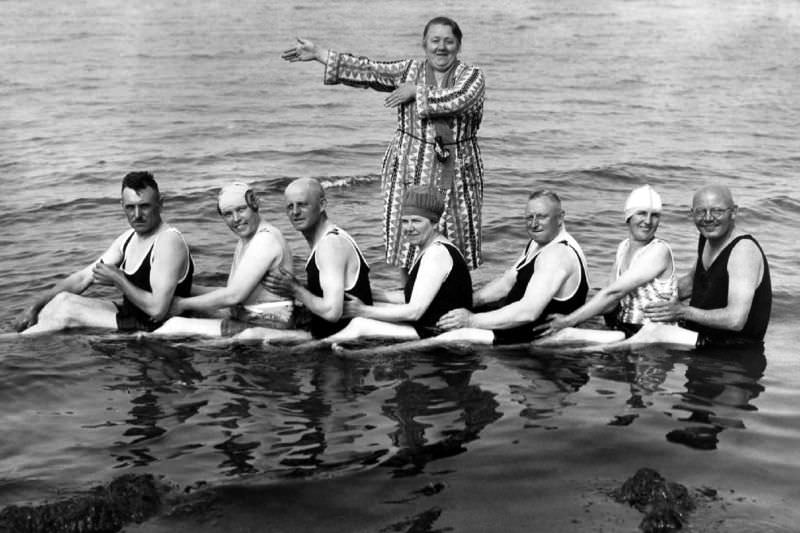 In the water, circa 1920s.