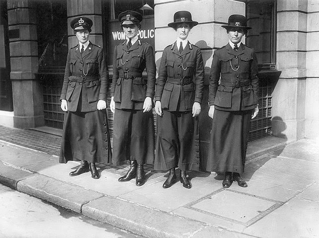Members of the women's police service during the First World War.