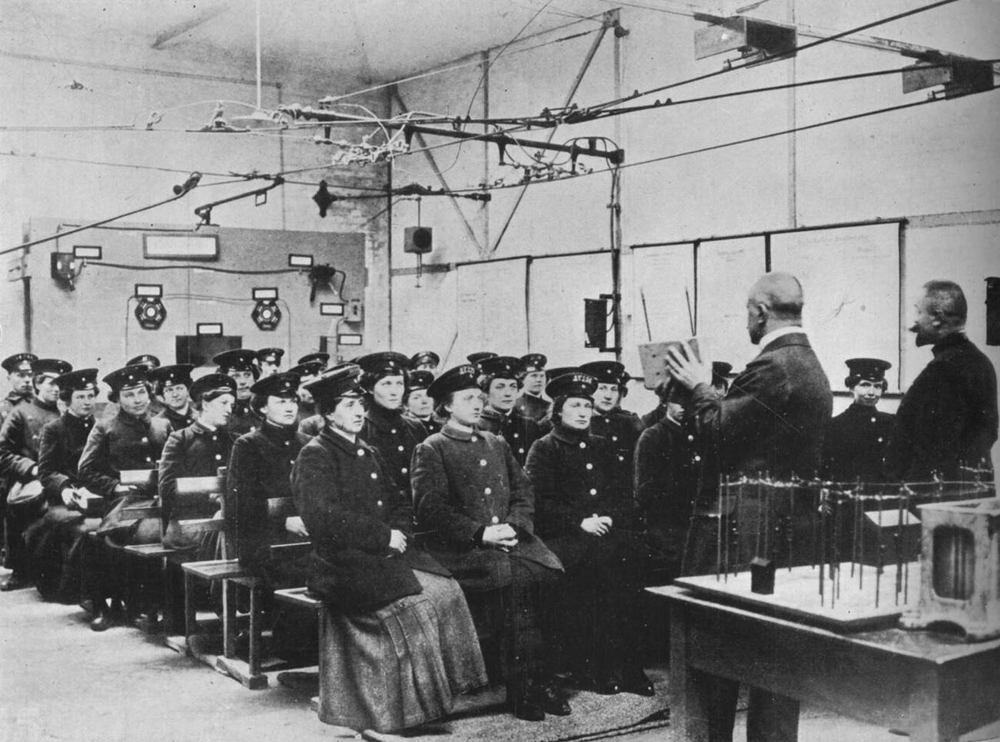 'German women being trained as tramway workers in Berlin', 1915.