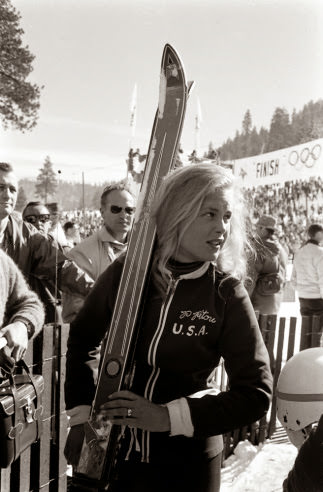 American downhill skier Penny Pitou (silver medalist), Squaw Valley, 1960