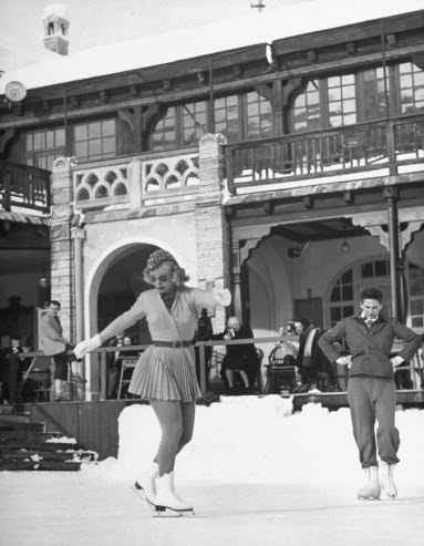 Six-time U.S. national figure-skating champion Gretchen Merrill, St. Moritz Olympics, 1948