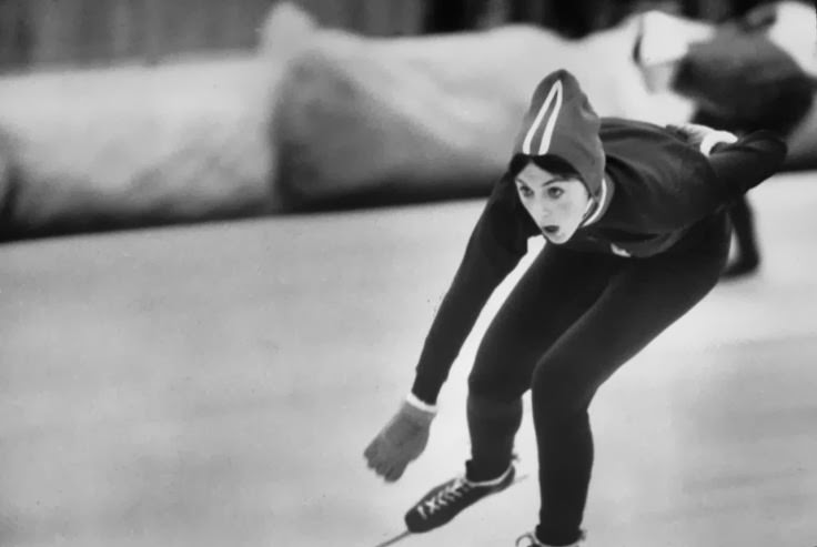 American speed skater and four-time Olympic medalist Dianne Holum, Grenoble Olympics, 1968