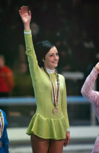 Peggy Fleming, gold medalist, Ladies Singles figure skating, Grenoble Olympics, 1968