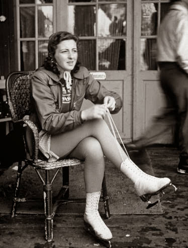 British figure skater Jeanette Altwegg, bronze medalist at St. Moritz, 1948