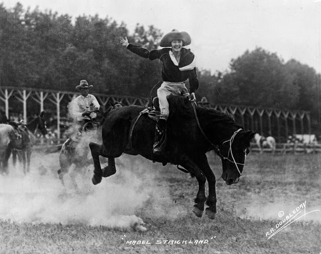 Famed rodeo horsewoman Mabel Strickland, 1925.