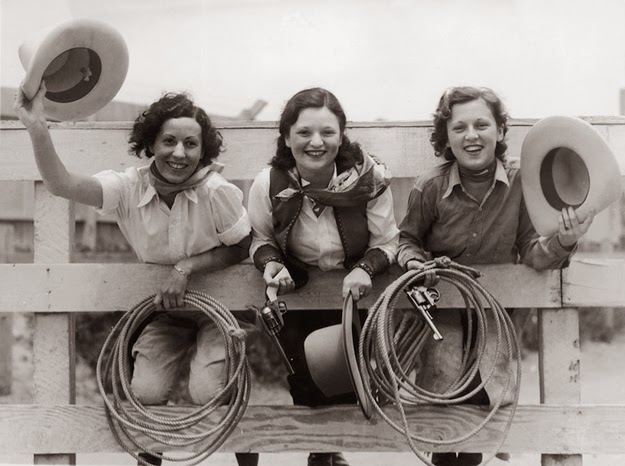 Rodeo gals, 1930s.