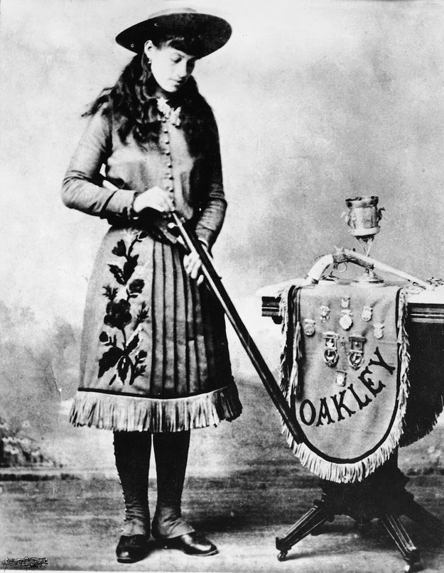 Publicity photo of Annie Oakley, one of America’s greatest cowgirls, 1890.