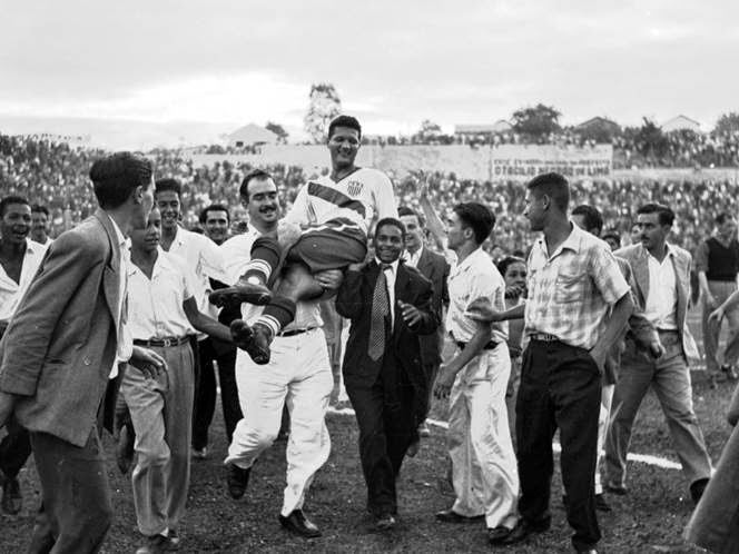 The surprises in Brazil would continue, as the US completed one of the most shocking victories in World Cup history by defeating England in their second group stage fixture. The star-studded England team had defeated Chile by two goals in their opening encounter and were heavy favourites against a US side containing several semi-professional players, which had had slipped to a 3-1 to Spain four days earlier. However, the match did not go according to form, as Joe Gaetjens – pictured being carried from the pitch after the game – headed the winning goal for the US in the first half to set up a victory later dubbed “The Miracle on Grass”.
