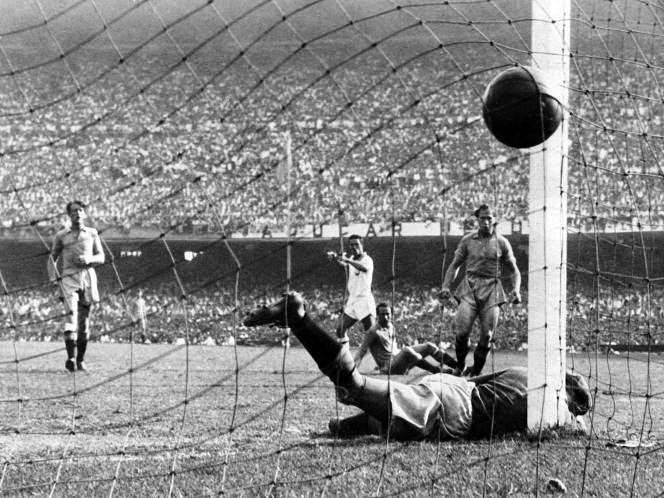 The four winners of each group then met in a final group, the winner of which would be crowned world champions. Brazil topped the table on four points going into the final round of fixtures, after heavy 7-1 and 6-1 defeats of Sweden (pictured) and Spain respectively. A point behind were Uruguay, who snatched a 3-2 victory over Sweden with two goals in the last 13 minutes to move into second with one game remaining.