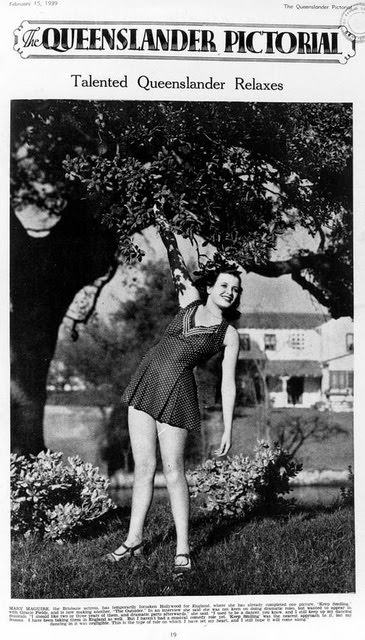 Actress Mary Maguire on the cover of The Queenslander, February 1939
