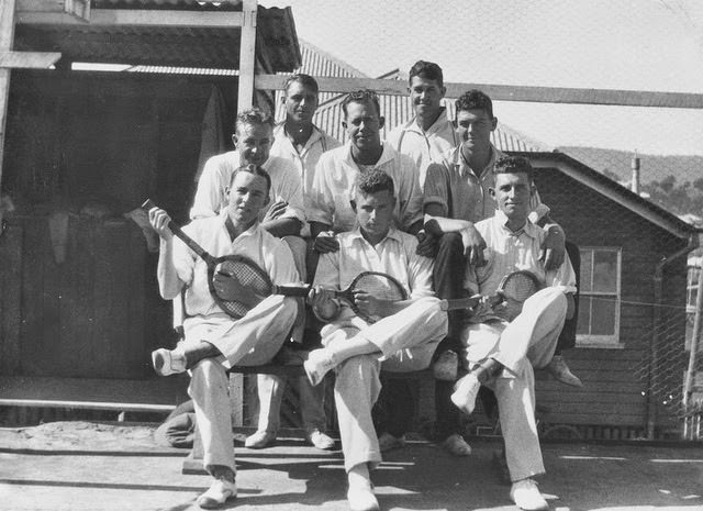Members of the Newmarket local tennis club in Brisbane, ca. 1935