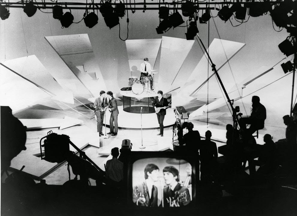 The Beatles rehearse for their second appearance on the Ed Sullivan Show, 1964.