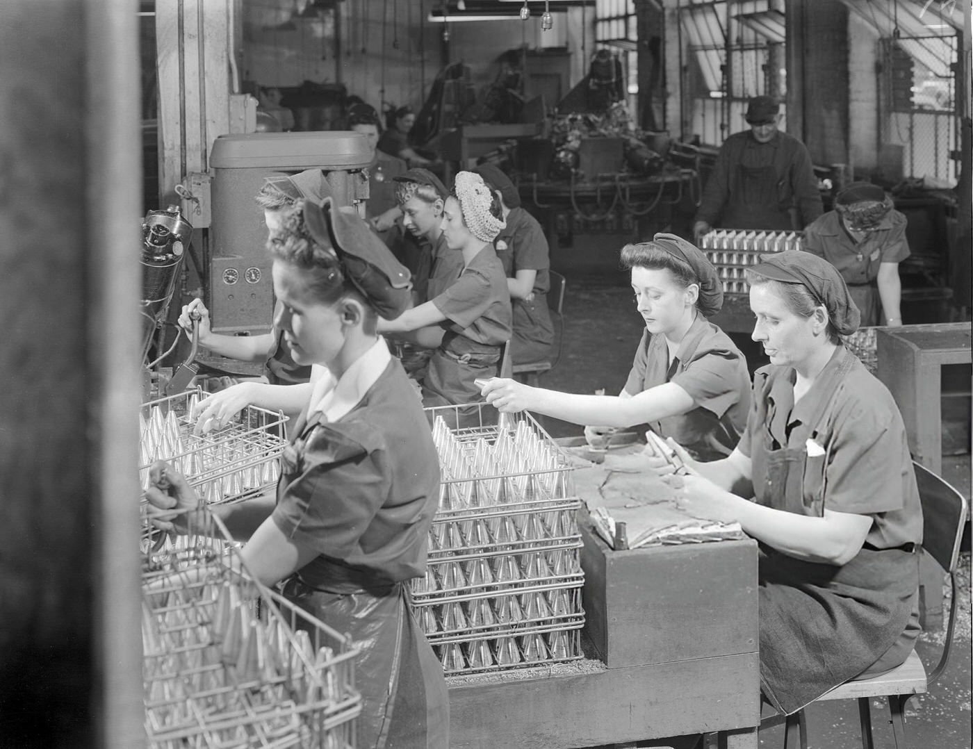 Women at work in the Sloan Valve Company factory, Franklin Park, Illinois, 1944.