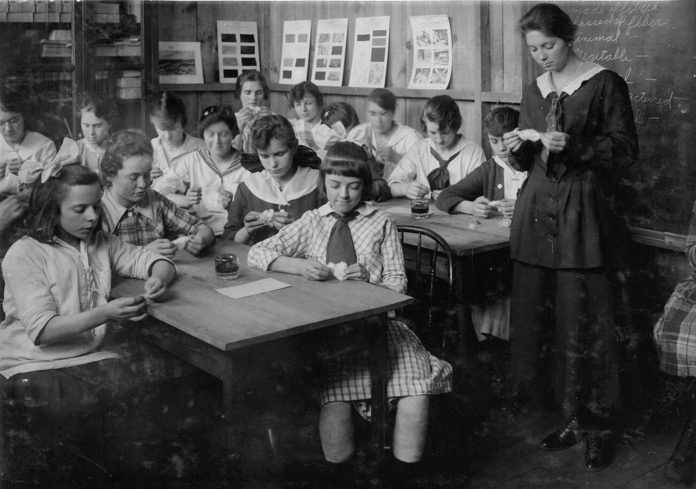 Continuation School group at Ipswich Mills, South Boston, 1940.