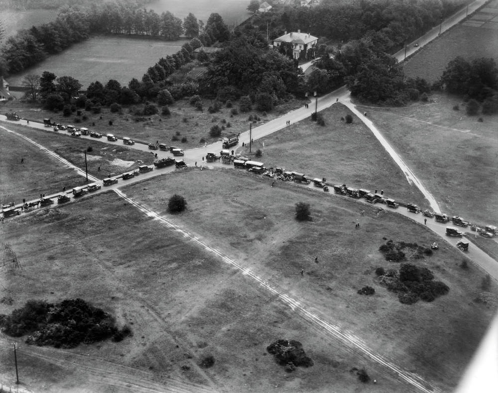 Traffic Jam, on the way to Epsom Derby 1923.